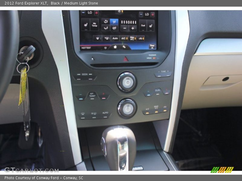 Black / Medium Light Stone 2012 Ford Explorer XLT