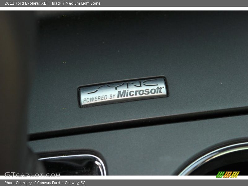 Black / Medium Light Stone 2012 Ford Explorer XLT