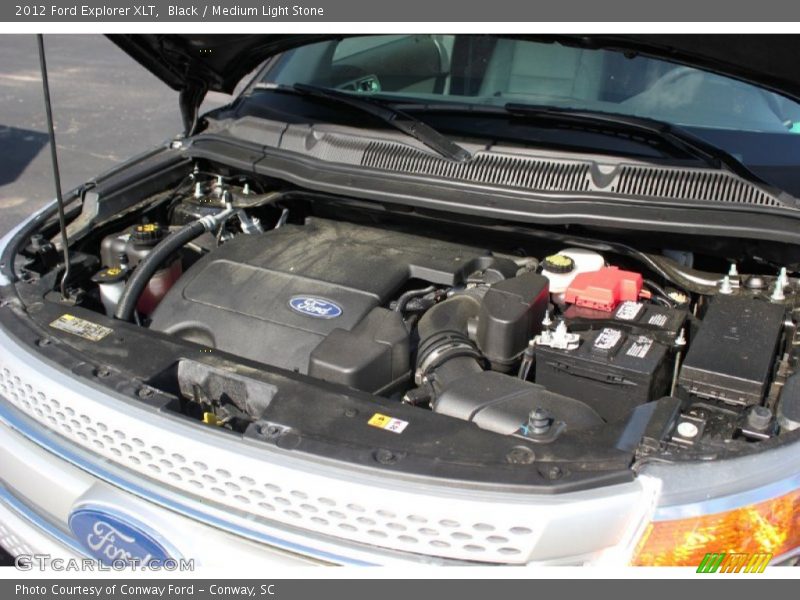 Black / Medium Light Stone 2012 Ford Explorer XLT