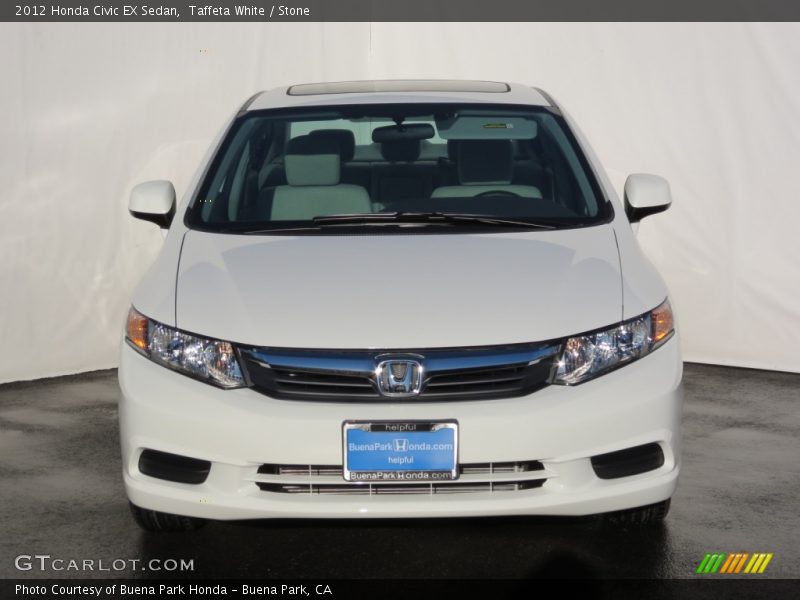 Taffeta White / Stone 2012 Honda Civic EX Sedan