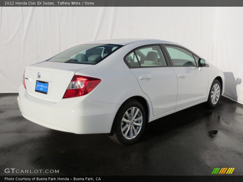 Taffeta White / Stone 2012 Honda Civic EX Sedan