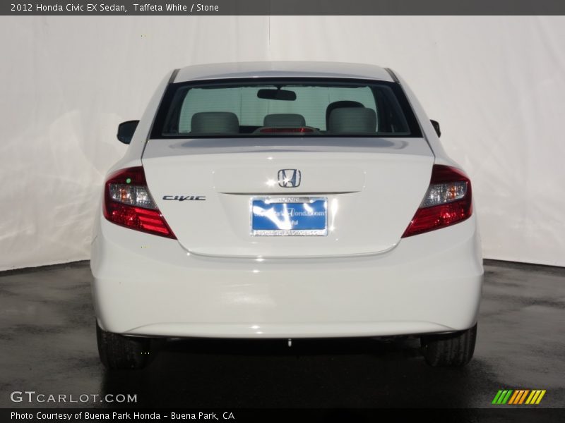 Taffeta White / Stone 2012 Honda Civic EX Sedan
