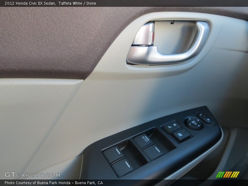 Taffeta White / Stone 2012 Honda Civic EX Sedan