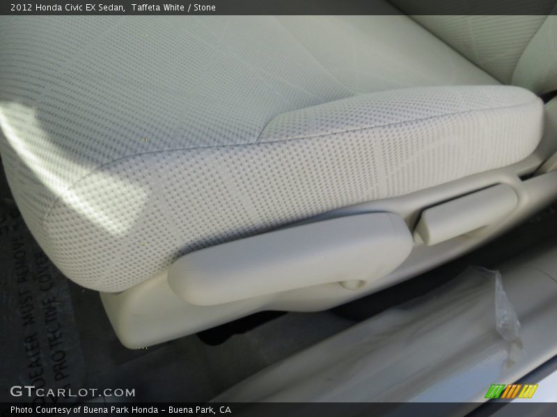 Taffeta White / Stone 2012 Honda Civic EX Sedan