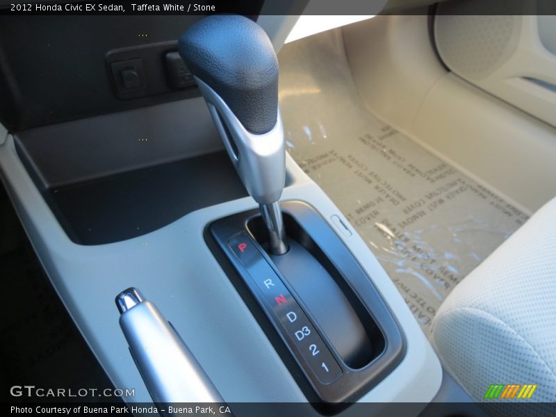 Taffeta White / Stone 2012 Honda Civic EX Sedan