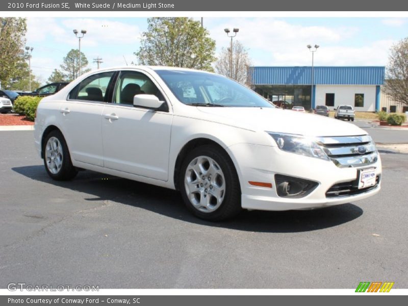 White Suede / Medium Light Stone 2010 Ford Fusion SE