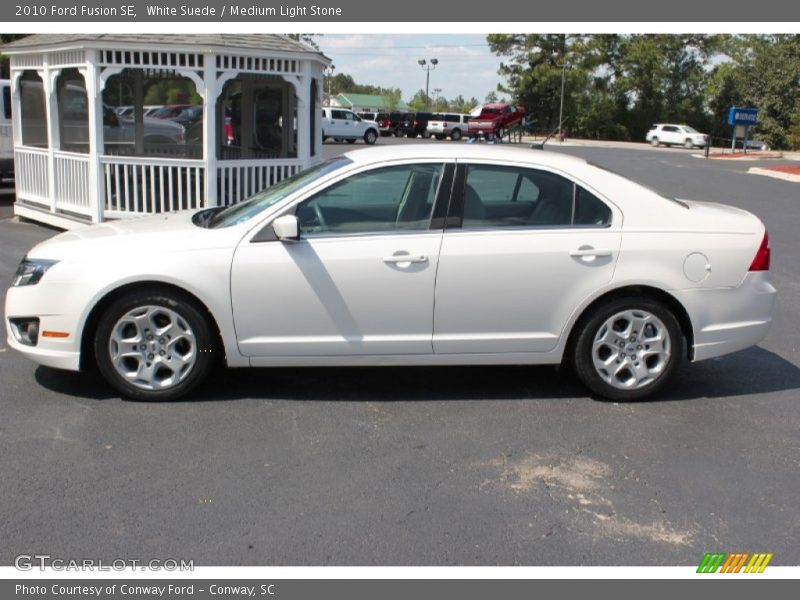 White Suede / Medium Light Stone 2010 Ford Fusion SE
