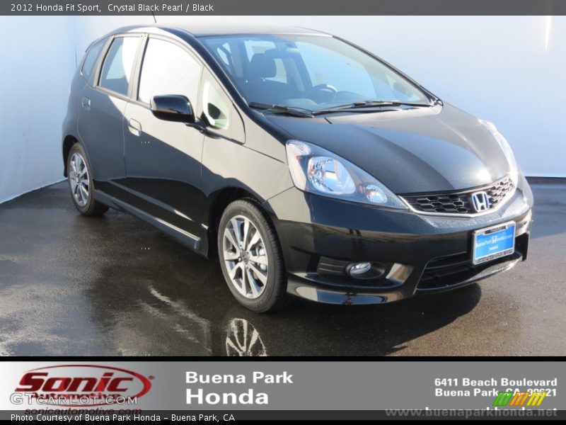 Crystal Black Pearl / Black 2012 Honda Fit Sport