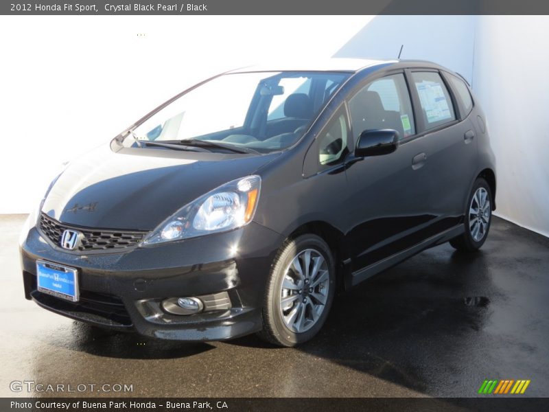Crystal Black Pearl / Black 2012 Honda Fit Sport