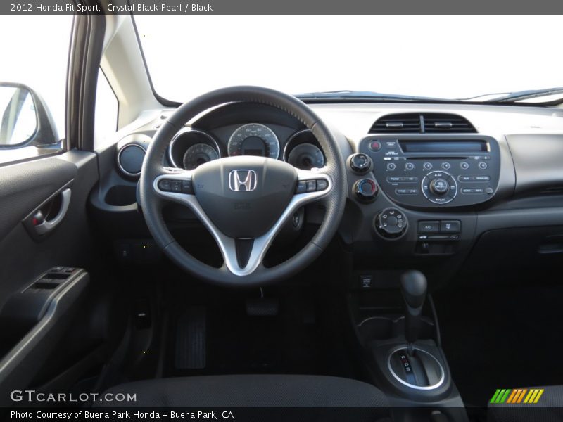 Crystal Black Pearl / Black 2012 Honda Fit Sport