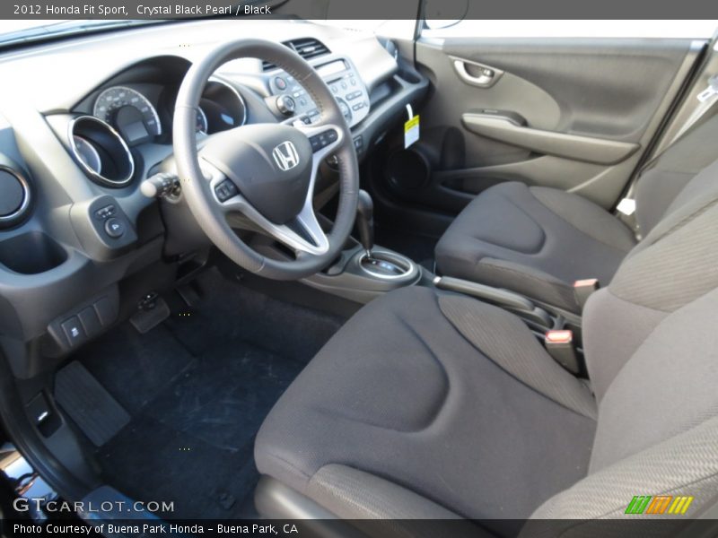 Crystal Black Pearl / Black 2012 Honda Fit Sport