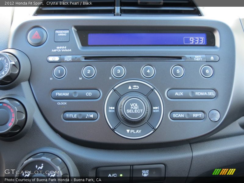 Crystal Black Pearl / Black 2012 Honda Fit Sport