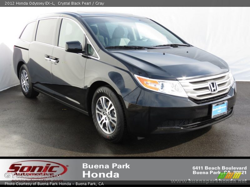 Crystal Black Pearl / Gray 2012 Honda Odyssey EX-L