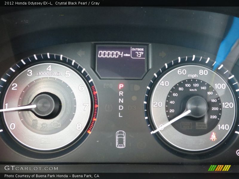 Crystal Black Pearl / Gray 2012 Honda Odyssey EX-L