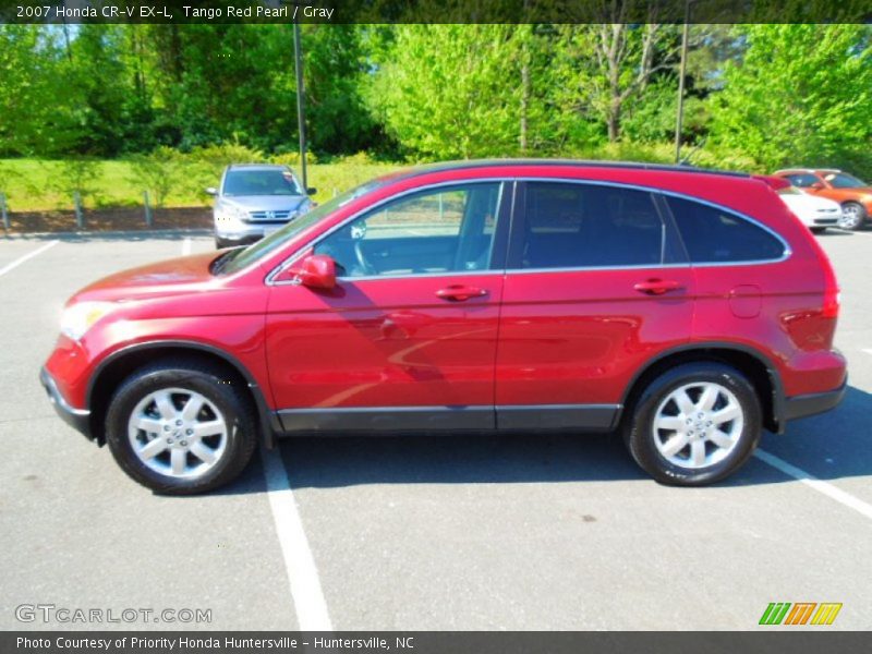 Tango Red Pearl / Gray 2007 Honda CR-V EX-L