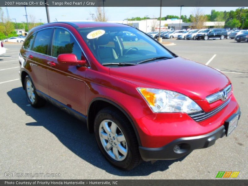 Tango Red Pearl / Gray 2007 Honda CR-V EX-L