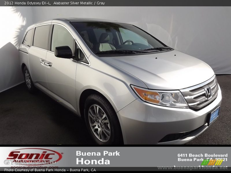 Alabaster Silver Metallic / Gray 2012 Honda Odyssey EX-L