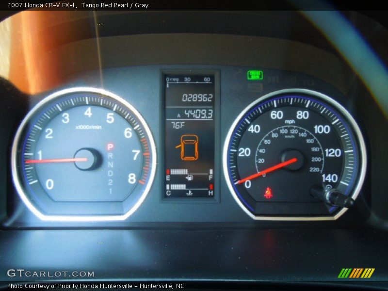 Tango Red Pearl / Gray 2007 Honda CR-V EX-L