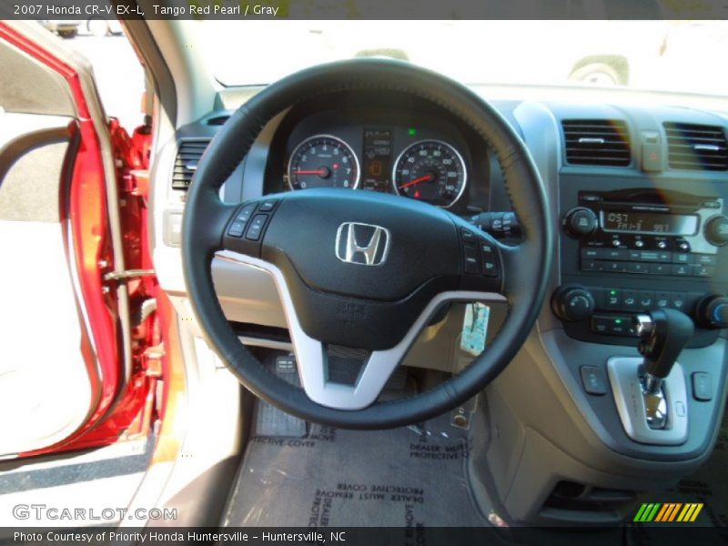 Tango Red Pearl / Gray 2007 Honda CR-V EX-L