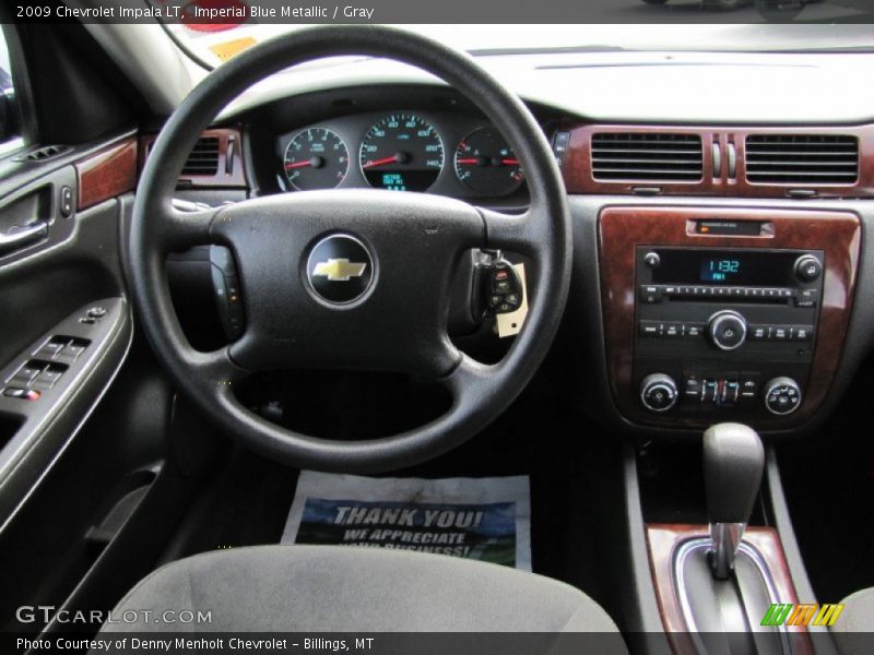 Imperial Blue Metallic / Gray 2009 Chevrolet Impala LT