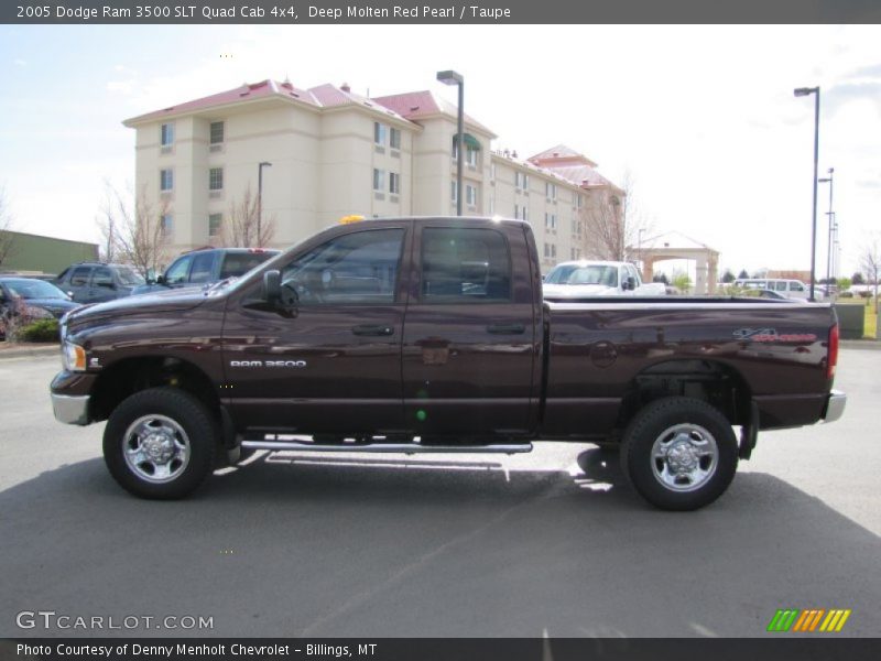 Deep Molten Red Pearl / Taupe 2005 Dodge Ram 3500 SLT Quad Cab 4x4