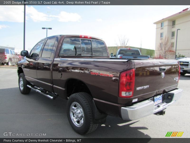 Deep Molten Red Pearl / Taupe 2005 Dodge Ram 3500 SLT Quad Cab 4x4