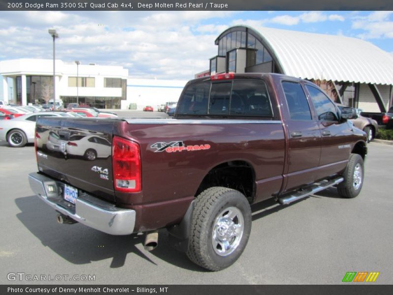 Deep Molten Red Pearl / Taupe 2005 Dodge Ram 3500 SLT Quad Cab 4x4