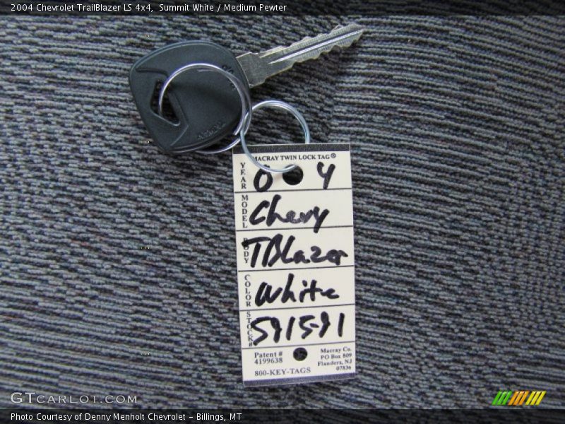 Summit White / Medium Pewter 2004 Chevrolet TrailBlazer LS 4x4