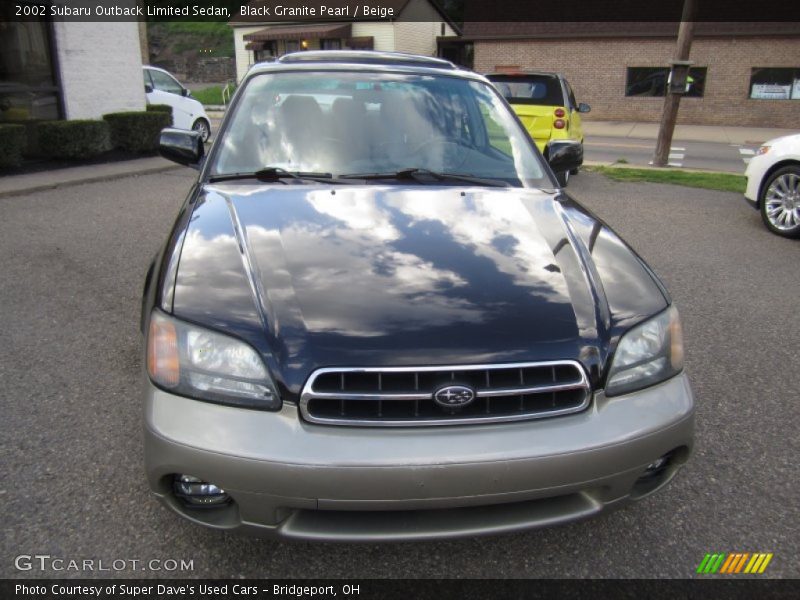 Black Granite Pearl / Beige 2002 Subaru Outback Limited Sedan