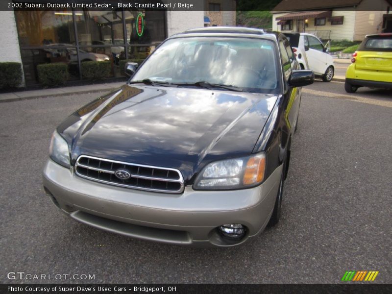 Black Granite Pearl / Beige 2002 Subaru Outback Limited Sedan