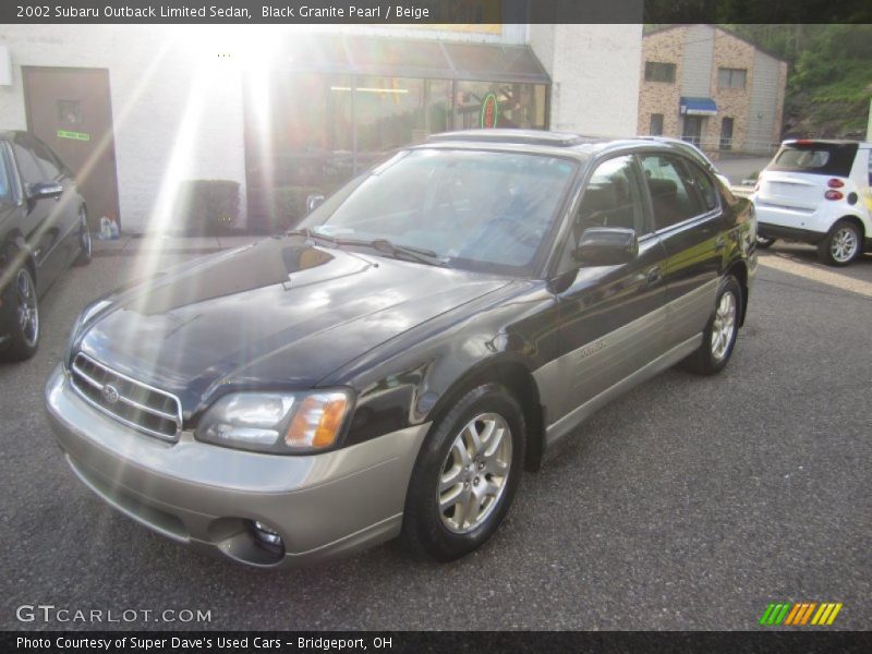 Black Granite Pearl / Beige 2002 Subaru Outback Limited Sedan