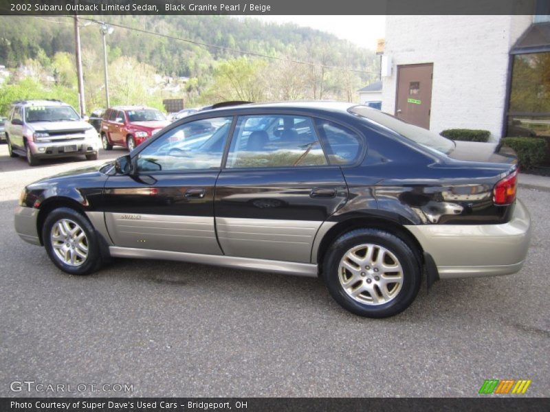 Black Granite Pearl / Beige 2002 Subaru Outback Limited Sedan
