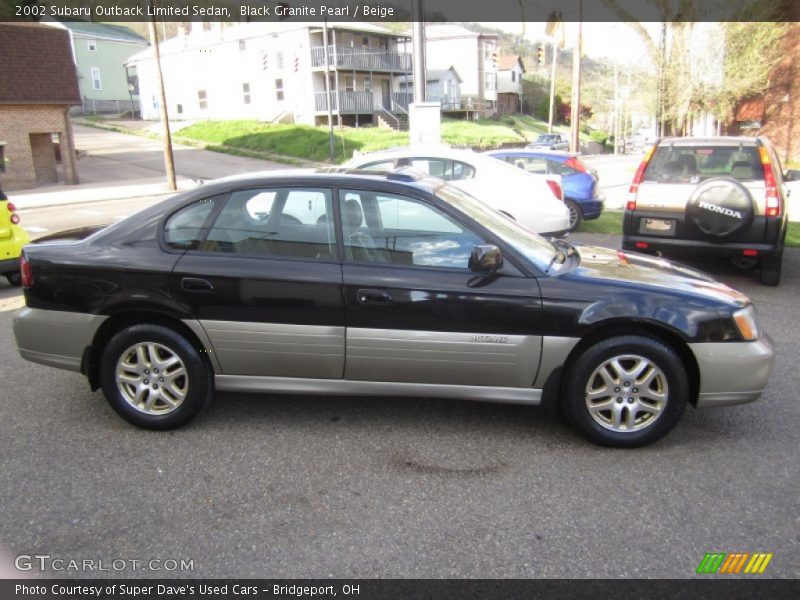 Black Granite Pearl / Beige 2002 Subaru Outback Limited Sedan