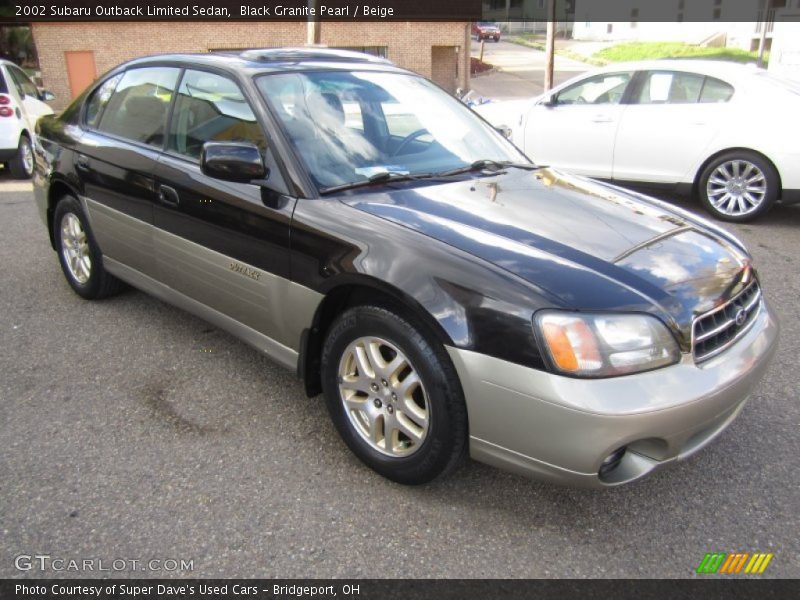 Black Granite Pearl / Beige 2002 Subaru Outback Limited Sedan