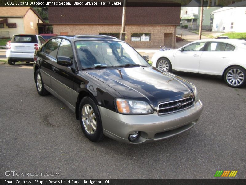 Black Granite Pearl / Beige 2002 Subaru Outback Limited Sedan
