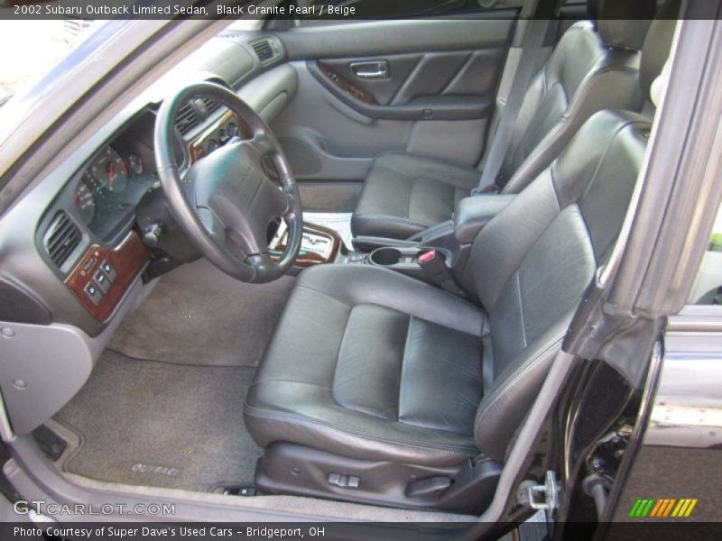Black Granite Pearl / Beige 2002 Subaru Outback Limited Sedan