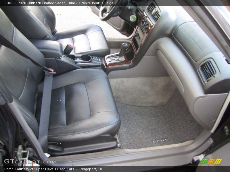 Black Granite Pearl / Beige 2002 Subaru Outback Limited Sedan