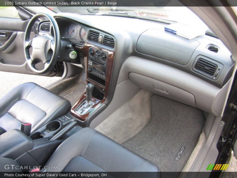 Black Granite Pearl / Beige 2002 Subaru Outback Limited Sedan