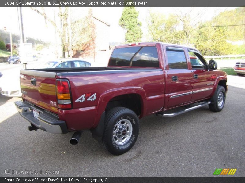 Sport Red Metallic / Dark Pewter 2004 GMC Sierra 2500HD SLE Crew Cab 4x4