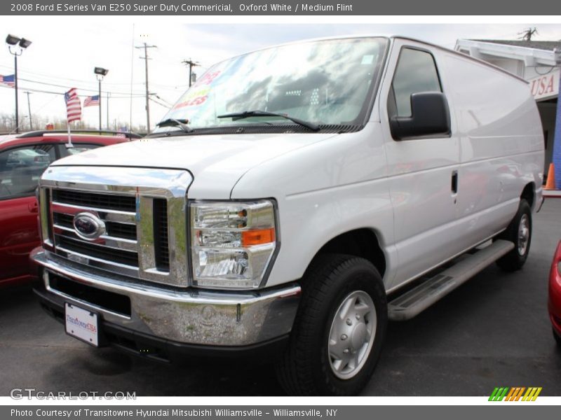 Oxford White / Medium Flint 2008 Ford E Series Van E250 Super Duty Commericial