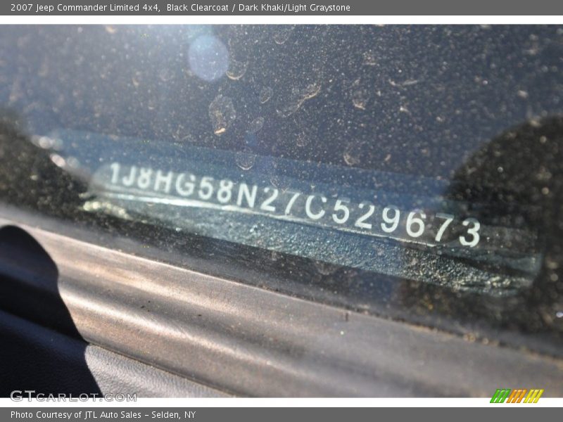 Black Clearcoat / Dark Khaki/Light Graystone 2007 Jeep Commander Limited 4x4