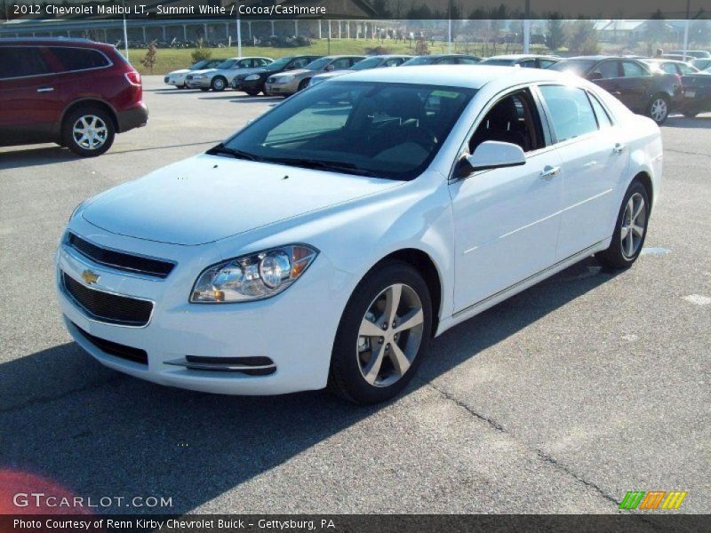 Summit White / Cocoa/Cashmere 2012 Chevrolet Malibu LT