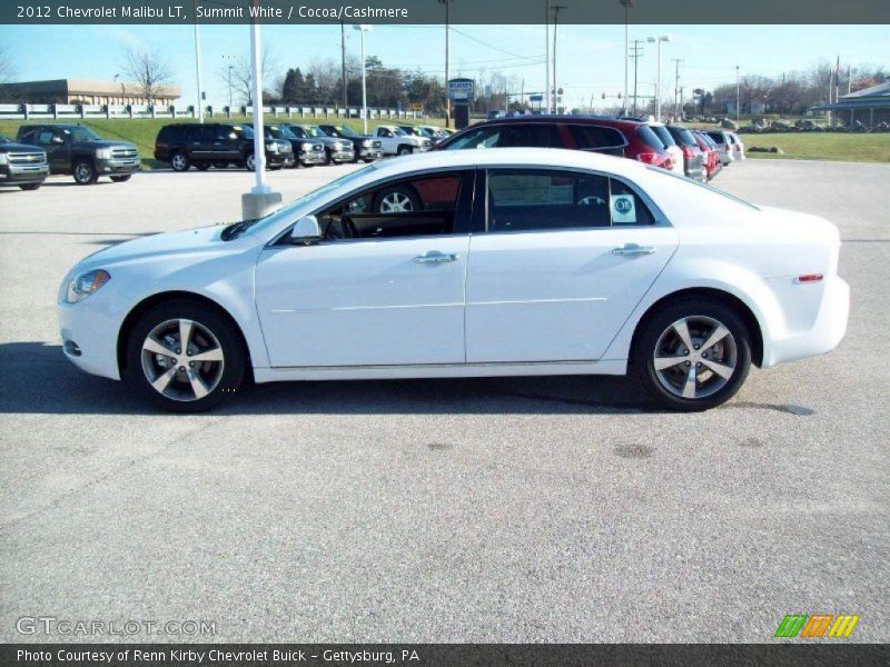 Summit White / Cocoa/Cashmere 2012 Chevrolet Malibu LT