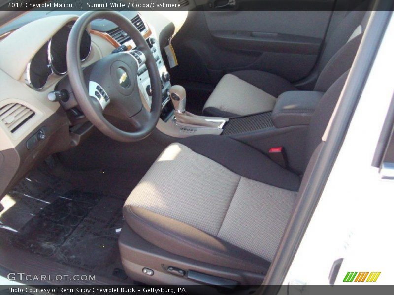 Summit White / Cocoa/Cashmere 2012 Chevrolet Malibu LT