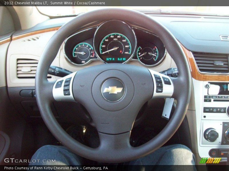 Summit White / Cocoa/Cashmere 2012 Chevrolet Malibu LT