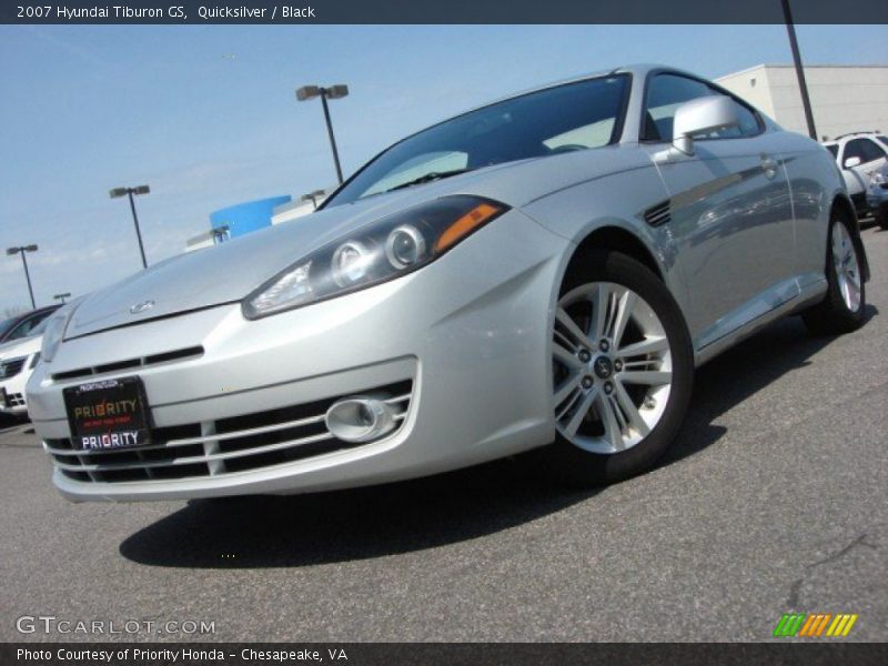 Quicksilver / Black 2007 Hyundai Tiburon GS