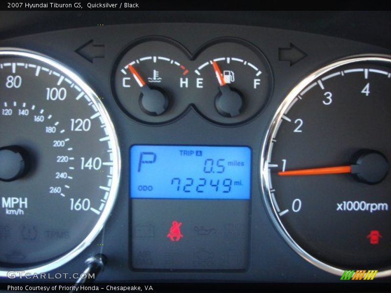 Quicksilver / Black 2007 Hyundai Tiburon GS