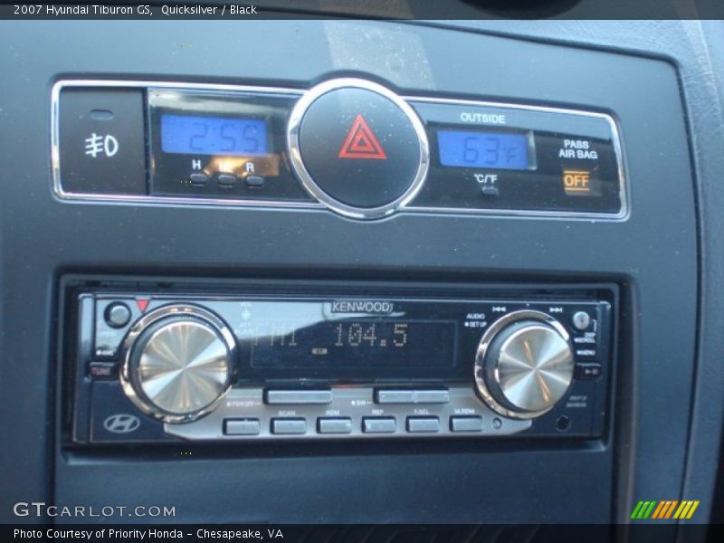 Quicksilver / Black 2007 Hyundai Tiburon GS