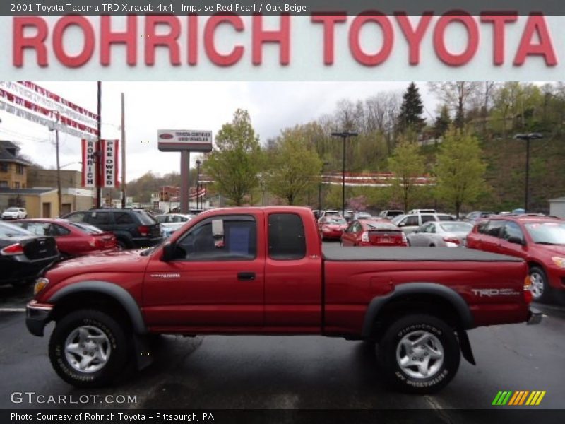 Impulse Red Pearl / Oak Beige 2001 Toyota Tacoma TRD Xtracab 4x4