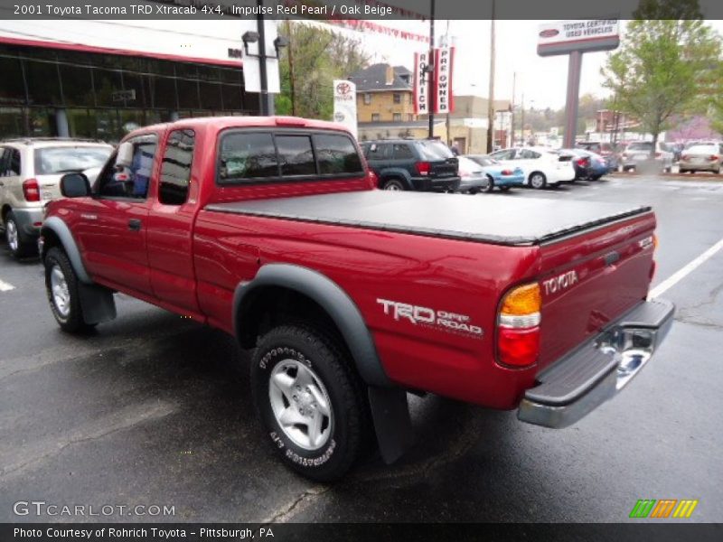 Impulse Red Pearl / Oak Beige 2001 Toyota Tacoma TRD Xtracab 4x4